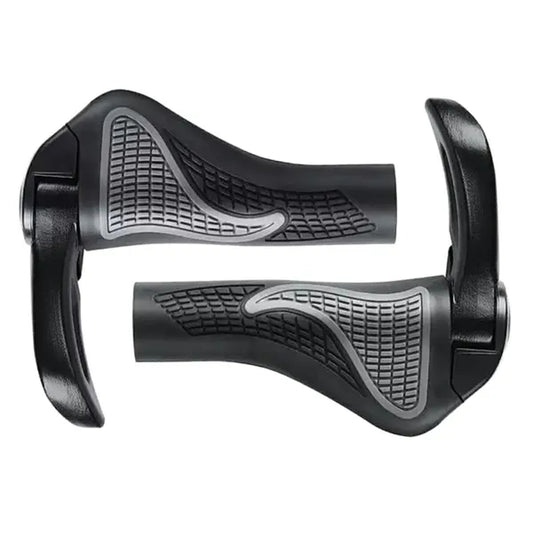 Ergonomikus kerékpár kormánymarkolat alumínium szarvval, 22 mm, fekete