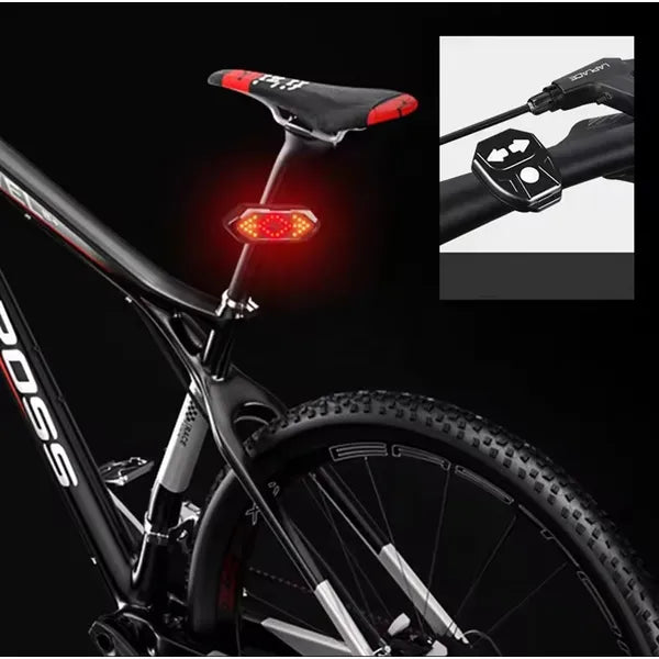LED kerékpár irányjelző szett hátsó lámpával, USB-s tölthető, IPX4