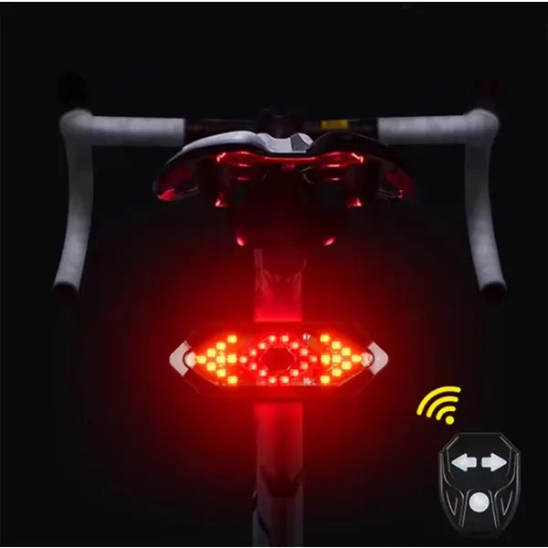LED kerékpár irányjelző szett hátsó lámpával, USB-s tölthető, IPX4