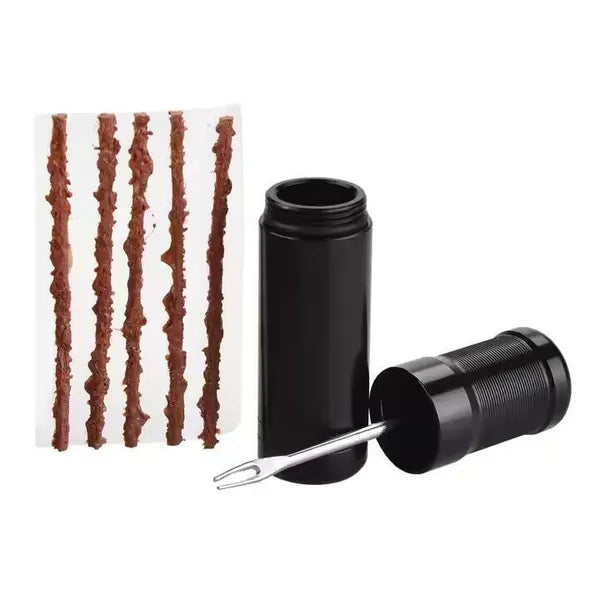 Tubeless kerékpár gumiabroncs javítókészlet, 5 betéttel, rozsdamentes, fekete