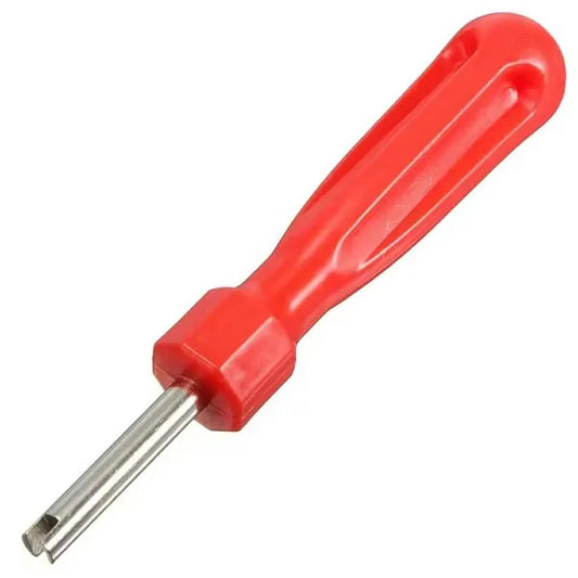 Szelepbetét csavarhúzó belsős-tubeless gumikhoz, 10 cm, piros acél