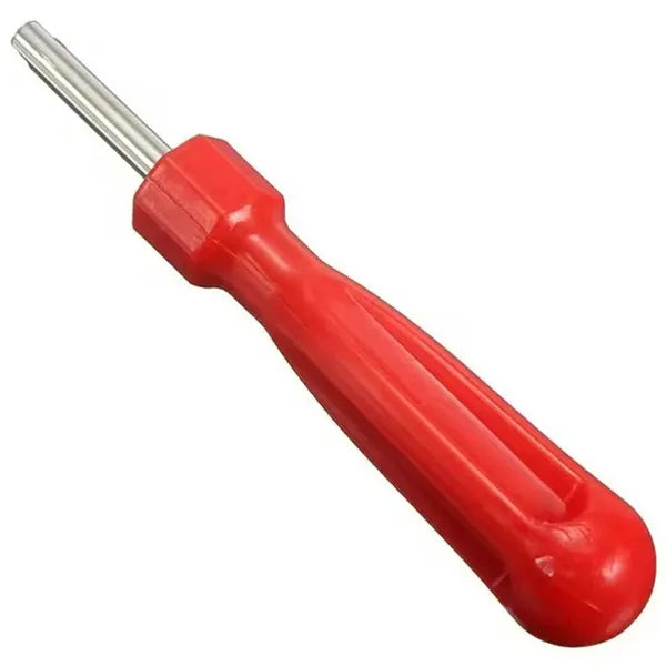Szelepbetét csavarhúzó belsős-tubeless gumikhoz, 10 cm, piros acél