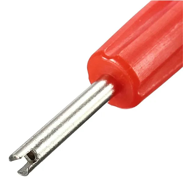Szelepbetét csavarhúzó belsős-tubeless gumikhoz, 10 cm, piros acél