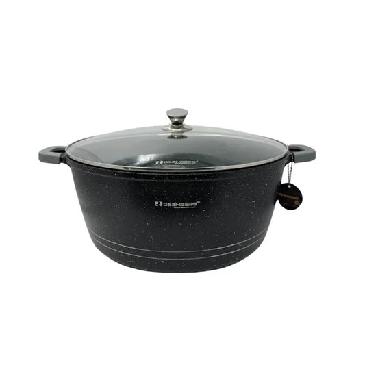 Rosenberg RB-36M2 márványbevonatos 36 cm-es lábas üvegfedővel, indukciós