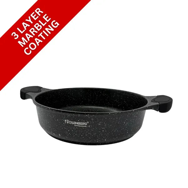 Tajine edény 32 cm, márvány bevonatú, indukciós kompatibilis, fekete