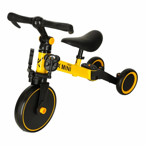 3 az 1-ben futóbicikli Trike Fix Mini, sárga, 18 hó-4 év, 30 kg
