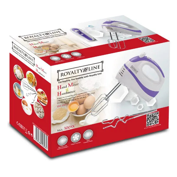 Royalty Line kézi mixer 200 W, 5 sebesség, turbó, habverő/dagasztó