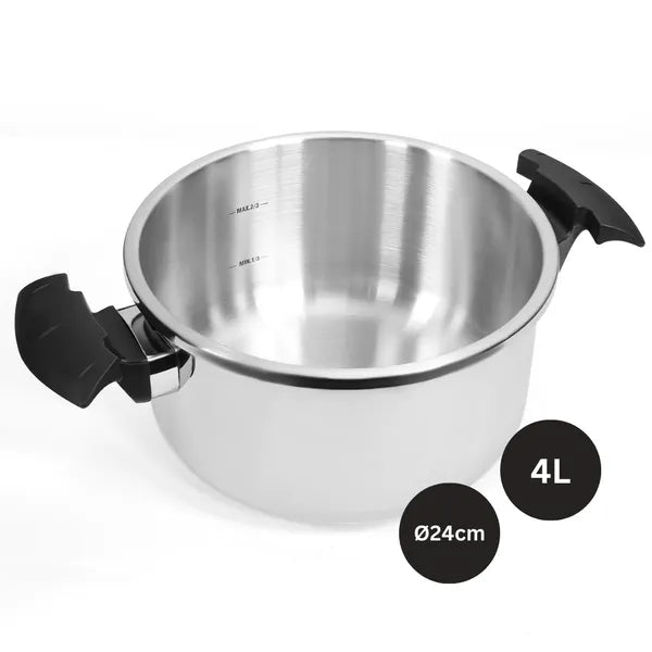 Royalty Line 24 cm rozsdamentes acél kukta, 4 l, gyorsfőző