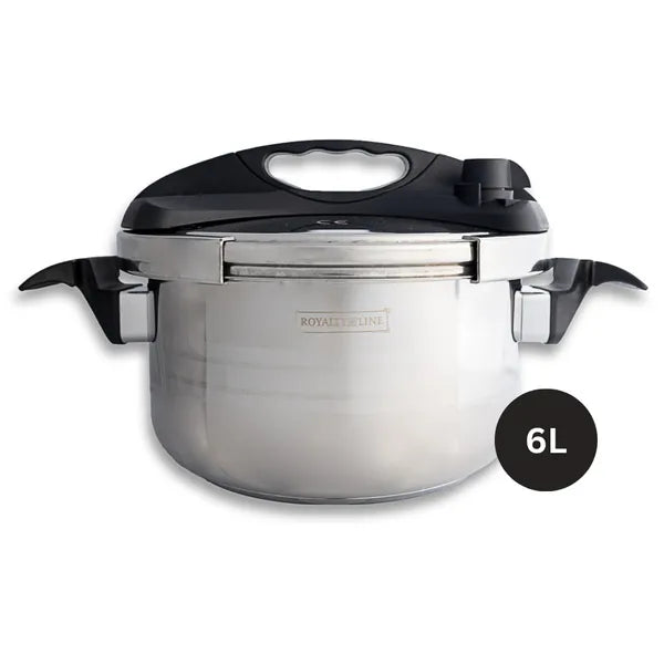 Márvány bevonatú rozsdamentes acél kukta, 6 l, Ø24 cm, indukciós kompatibilis