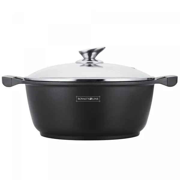 Márvány bevonatú tapadásmentes lábas fedővel, 26 cm, 4.8 l, indukciós