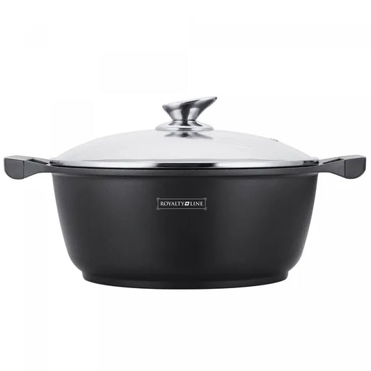 Márvány bevonatú tapadásmentes lábas fedővel, 26 cm, 4.8 l, indukciós