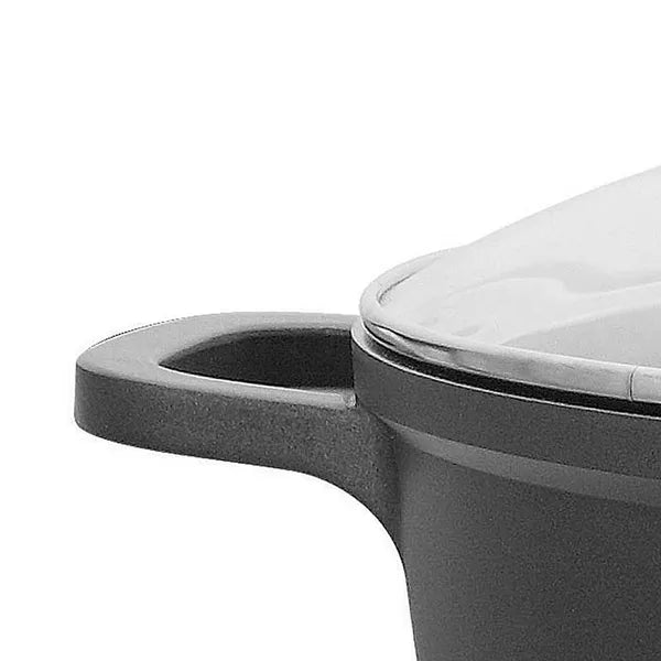 Öntött alumínium lábas fedővel, 36 cm, tapadásmentes, indukciós