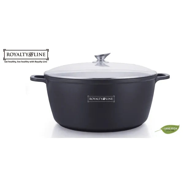 Öntött alumínium lábas fedővel, 36 cm, tapadásmentes, indukciós