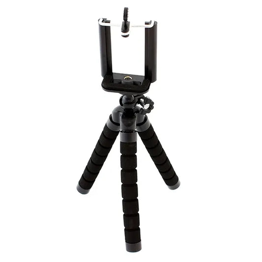 Flexibilis mini telefon- és fényképezőgép állvány, 26 cm, univerzális, fekete