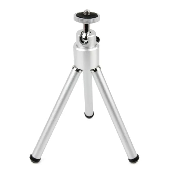 Asztali mini alumínium állvány, 23 cm, 3 irányú fej, 1/4'' menet, ezüst