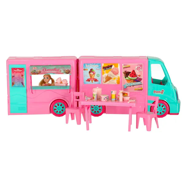 Baba lakókocsi–food truck 2 az 1-ben, 21 részes, 38 cm, 3+
