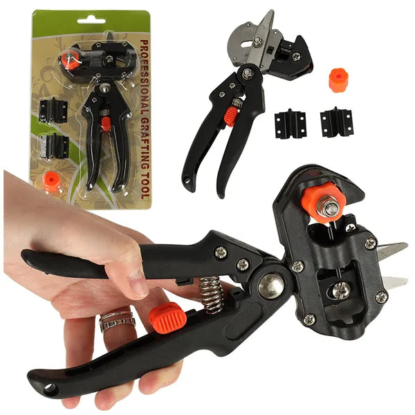 Univerzális oltó metszőolló 3 cserélhető pengével, ergonomikus, 20 cm