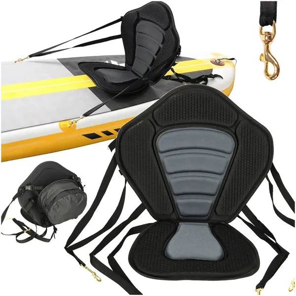 Univerzális kajakülés háttámlával és állítható pántokkal SUP deszkához