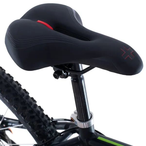 Keskeny sport kerékpár nyereg elasztikus habbal, fekete, 27×15,5 cm