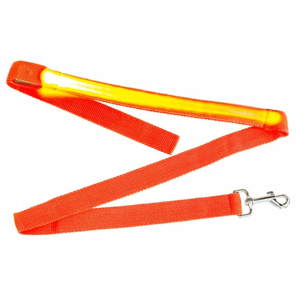 Narancssárga LED világító kutya-macska póráz, 120 cm