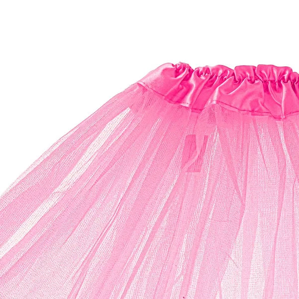 Rózsaszín 3 rétegű tüll tutu szoknya gyerekeknek, univerzális méret