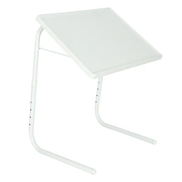 Állítható, összecsukható fehér laptop oldalasztal 52×40 cm, 50-69 cm