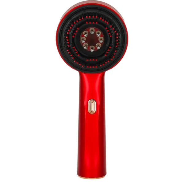Fejbőr masszázskefe infravörös fénnyel, olaj adagolóval, USB-s