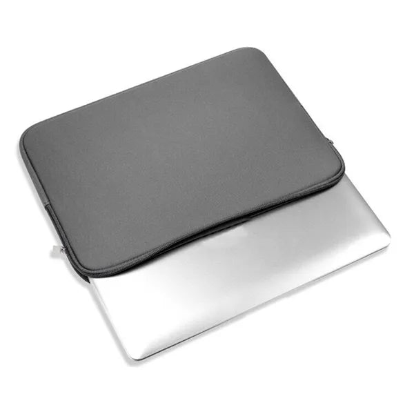 Szürke neopréntok 14–15,6'' laptophoz, párnázott, cipzáras