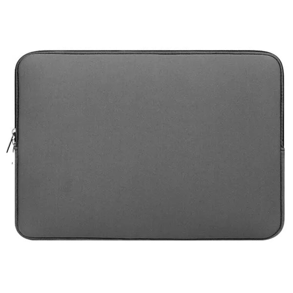 17 hüvelykes neoprén laptoptok, párnázott, cipzáras, szürke
