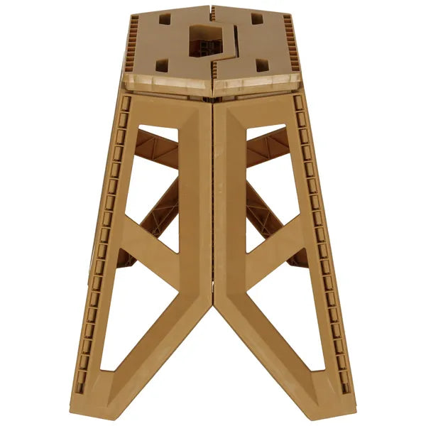 Összecsukható kemping ülőke, 40 cm, bézs, max 100 kg teherbírás