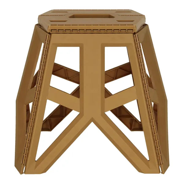 Összecsukható kemping ülőke, 40 cm, bézs, max 100 kg teherbírás