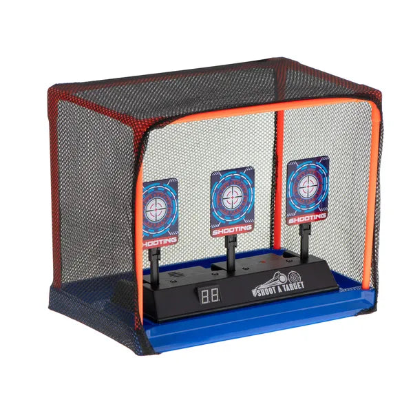 Elektronikus céltábla pontszámlálóval, hang- és fényhatások, 31×20×26 cm