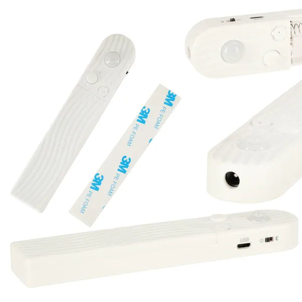 Mozgásérzékelős vízálló LED szalag 1 m 59 LED, meleg fehér, USB/elemes