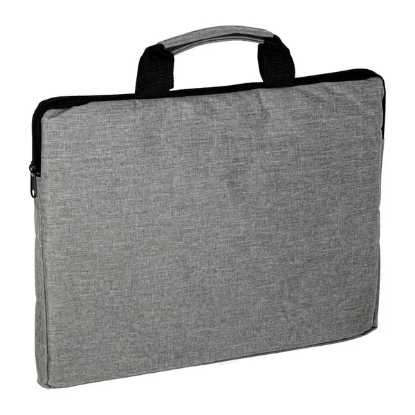 Szürke 15,6'' oxford laptop táska külső zsebbel, karcsú kialakítással