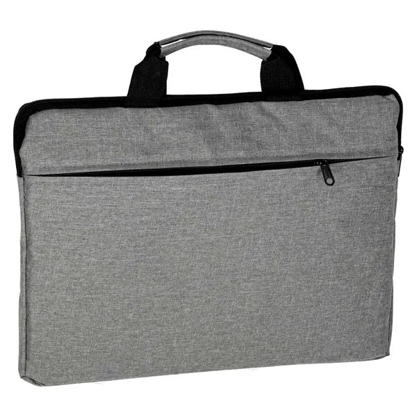 Szürke 15,6'' oxford laptop táska külső zsebbel, karcsú kialakítással