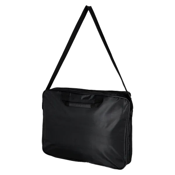 Fekete 15,6'' laptop táska nylonból, vállpánttal, uniszex, 40×31×4,5 cm