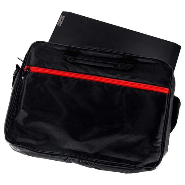 Fekete 15,6'' laptop táska nylonból, vállpánttal, uniszex, 40×31×4,5 cm