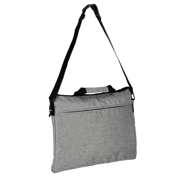 15,6" szürke laptop táska Oxford anyagból, vállpánttal, 40×30 cm