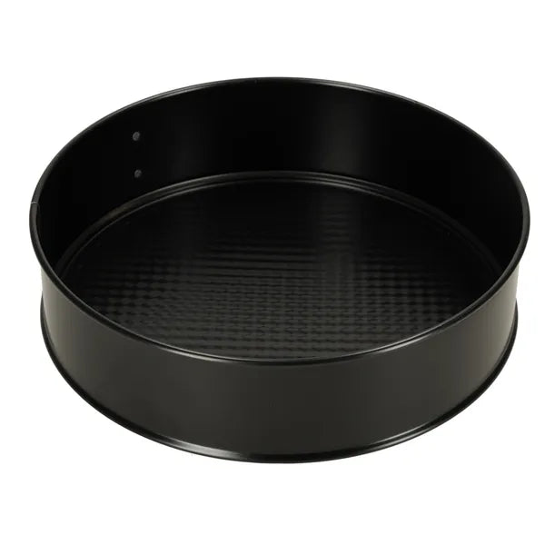 Fekete 24 cm-es csatos tortaforma tapadásmentes bevonattal
