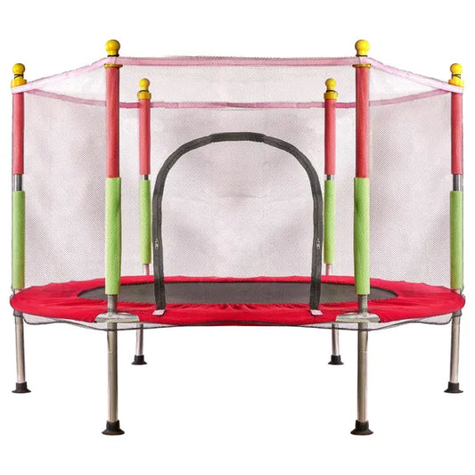 Gyermek kerti trambulin hálóval 140cm piros