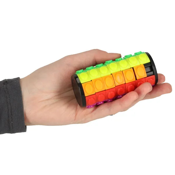 Forgatható logikai henger kirakó, 7 sor, 3,5×8,5 cm, műanyag