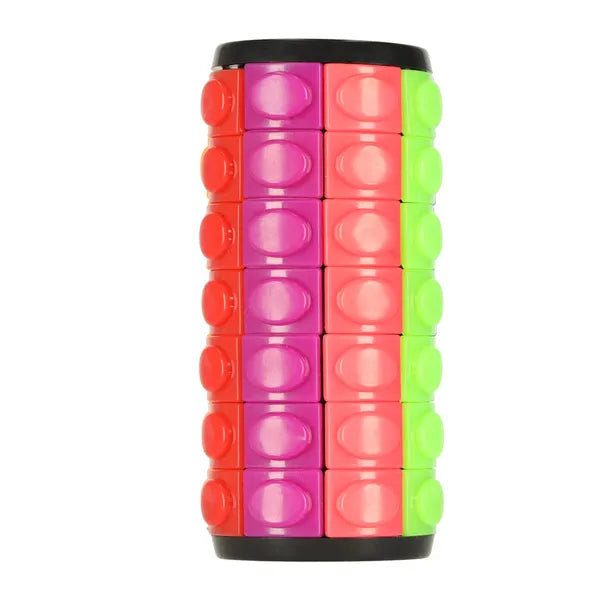 Forgatható logikai henger kirakó, 7 sor, 3,5×8,5 cm, műanyag