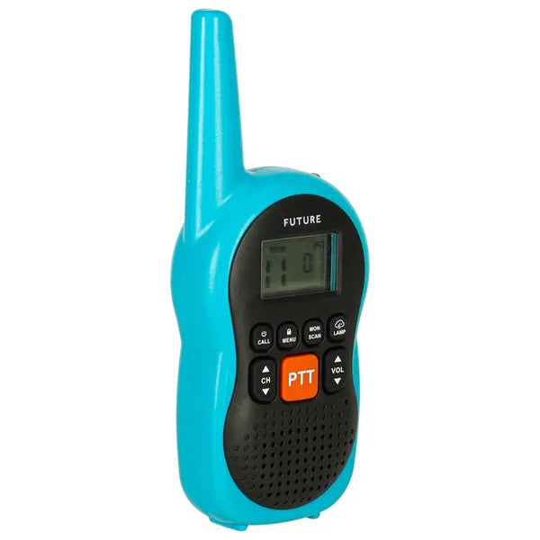 Gyerek walkie-talkie készlet, 2 db, kék, 3 km hatótáv