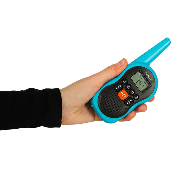 Gyerek walkie-talkie készlet, 2 db, kék, 3 km hatótáv