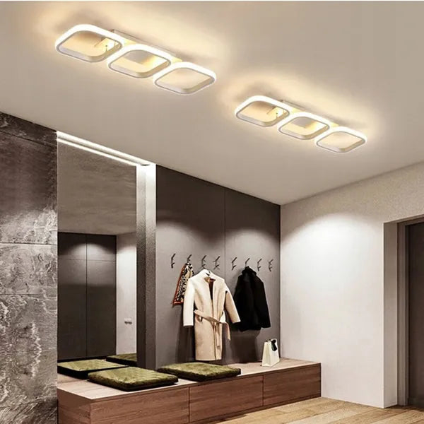 Modern energiatakarékos mennyezeti ívelt LED lámpa, 33 W, 23,5 cm x 10 cm x 4 cm, fehér