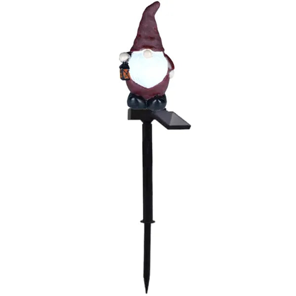 Szolár kerti LED gnóm lámpa, meleg fehér fény, IP67, 43 cm