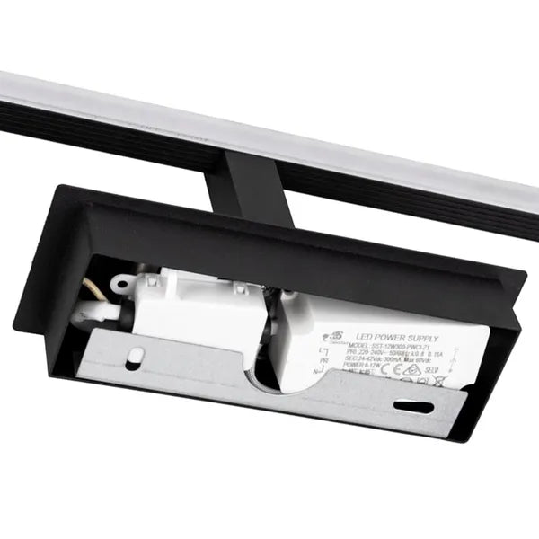 Fekete led fürdőszobai tükörlámpa 60 cm