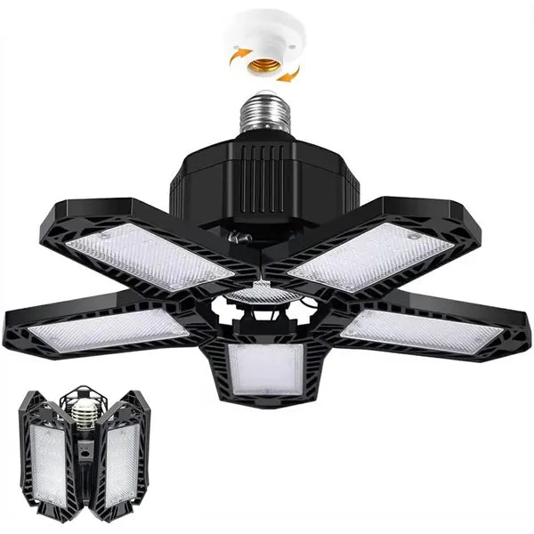 Összecsukható led mennyezeti lámpa e27, 125 led, 50w