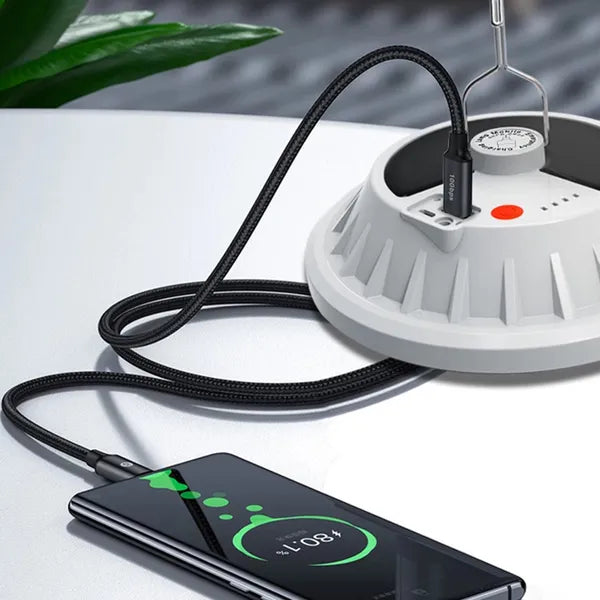 Solar kempinglámpa 60 LED-del, akkus, USB power bank, IP65, távirányítóval