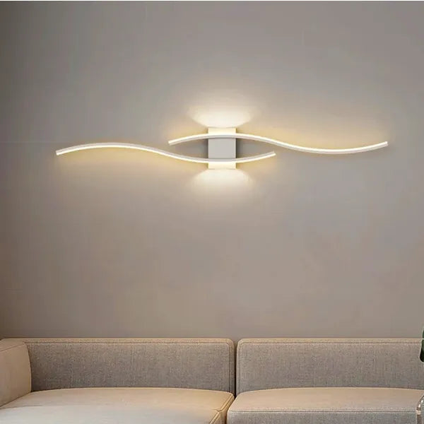 Fehér LED fali lámpa, 60 cm, 24 W, meleg fehér fény, alumínium